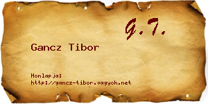 Gancz Tibor névjegykártya